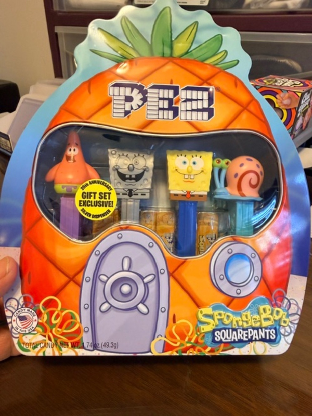 Spongebob PEZ 25th anniversary tin set